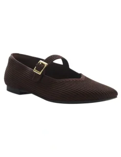 Active Flex Jazz Flat Shoes in Chocolate Knit