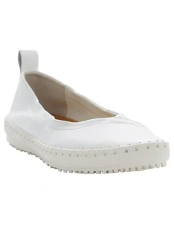 Active Flex Rosalia Flats in White Leather