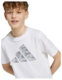adidas Camo Graphic T-shirt in White