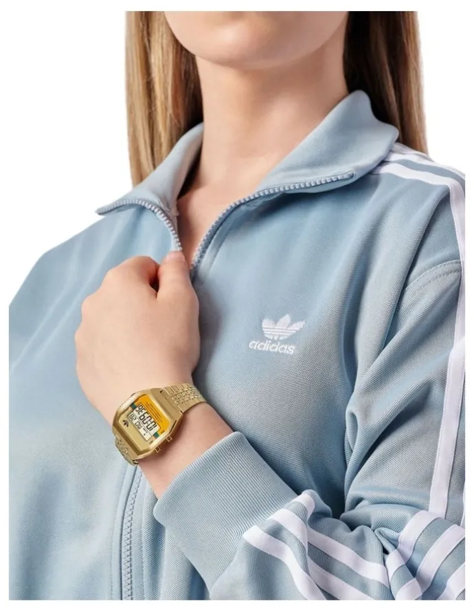 adidas Digital Two Multicolor Mask IP Sst Bracelet in Yellow/Gold