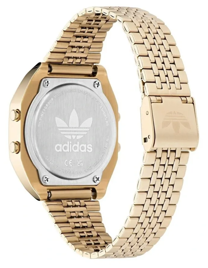 adidas Digital Two Multicolor Mask IP Sst Bracelet in Yellow/Gold