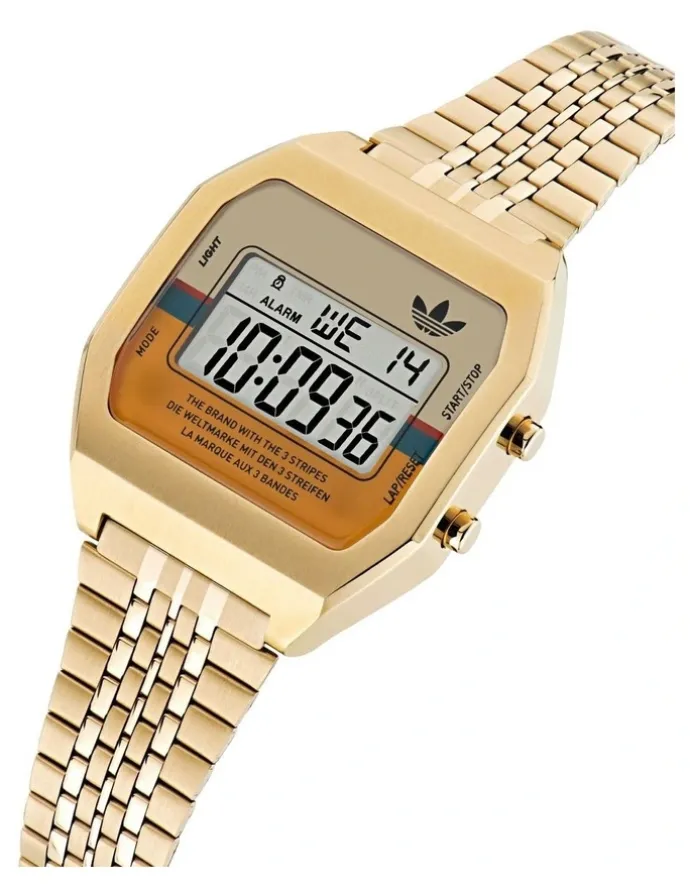 adidas Digital Two Multicolor Mask IP Sst Bracelet in Yellow/Gold