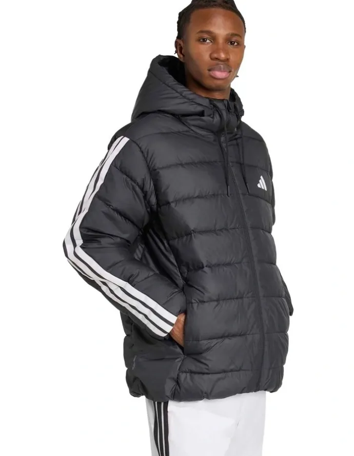 adidas Essentials Climawarm 3-Stripes Synthetic Down Jacket in Black