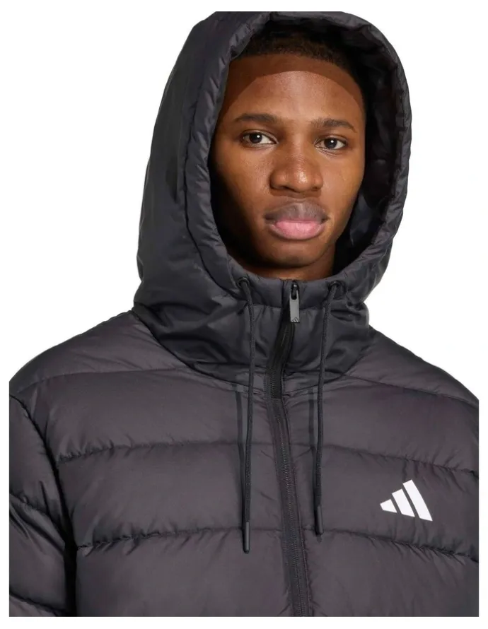 adidas Essentials Climawarm 3-Stripes Synthetic Down Jacket in Black