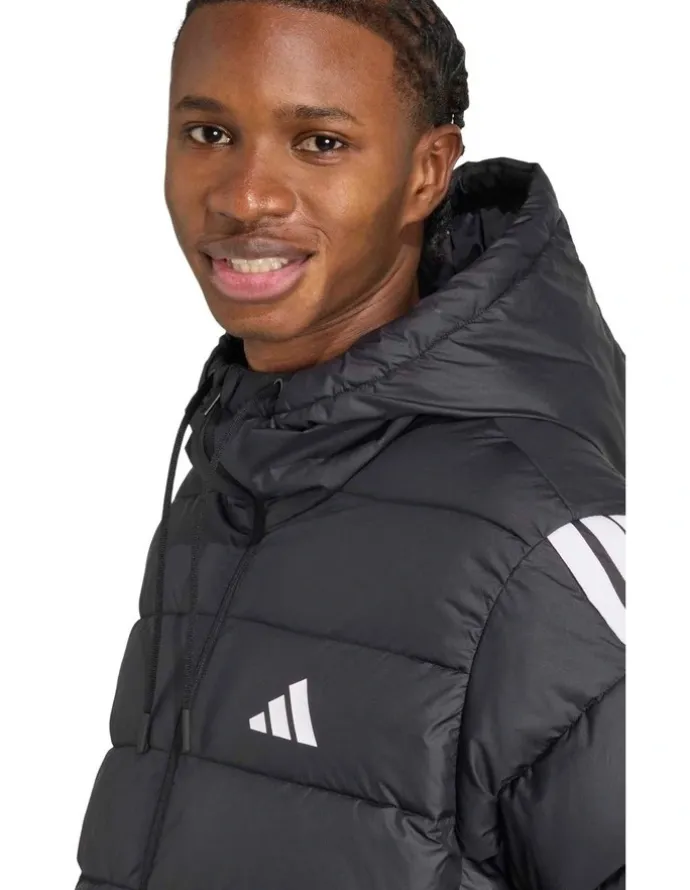 adidas Essentials Climawarm 3-Stripes Synthetic Down Jacket in Black