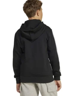 adidas Essentials Full-Zip Hoodie in Black and White