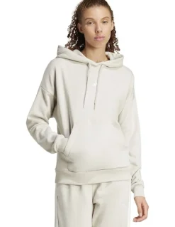 adidas Essentials Small Logo Feel Cozy Hoodie in Grey