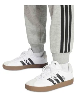 adidas Essentials 3 Stripes Fleece Joggers in Grey