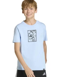adidas Football Graphic T-shirt in Blue