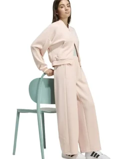 adidas Future Icons 3 Stripes Wide Leg Tracksuit Bottoms in Pink