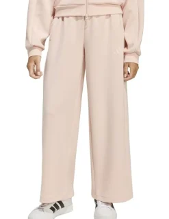 adidas Future Icons 3 Stripes Wide Leg Tracksuit Bottoms in Pink