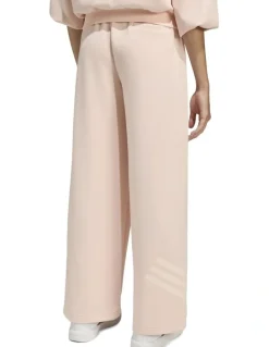 adidas Future Icons 3 Stripes Wide Leg Tracksuit Bottoms in Pink