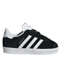 adidas Gazelle Cf Elastic Lace Infant Sneakers in Black/White