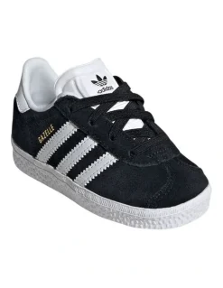adidas Gazelle Cf Elastic Lace Infant Sneakers in Black/White