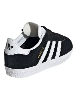 adidas Gazelle Cf Elastic Lace Infant Sneakers in Black/White