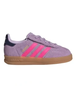 adidas Gazelle Indoor Cf Elastic Lace Infant Sneakers In Lilac
