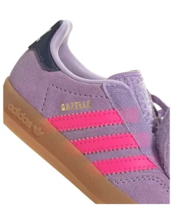 adidas Gazelle Indoor Cf Elastic Lace Infant Sneakers In Lilac