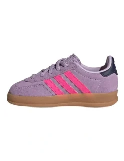 adidas Gazelle Indoor Cf Elastic Lace Infant Sneakers In Lilac