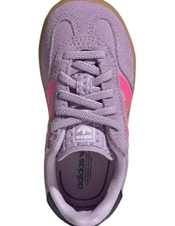adidas Gazelle Indoor Cf Elastic Lace Infant Sneakers In Lilac