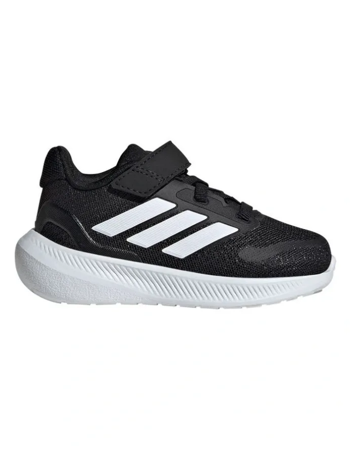 adidas Runfalcon 5 Self-Fastening Elastic Lace Infant Sport in Black/White