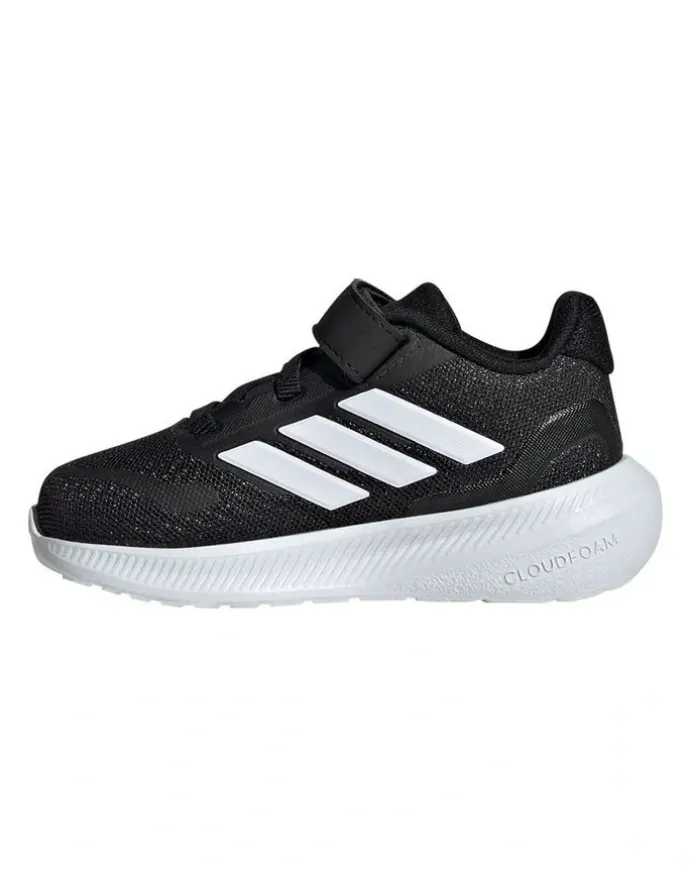 adidas Runfalcon 5 Self-Fastening Elastic Lace Infant Sport in Black/White