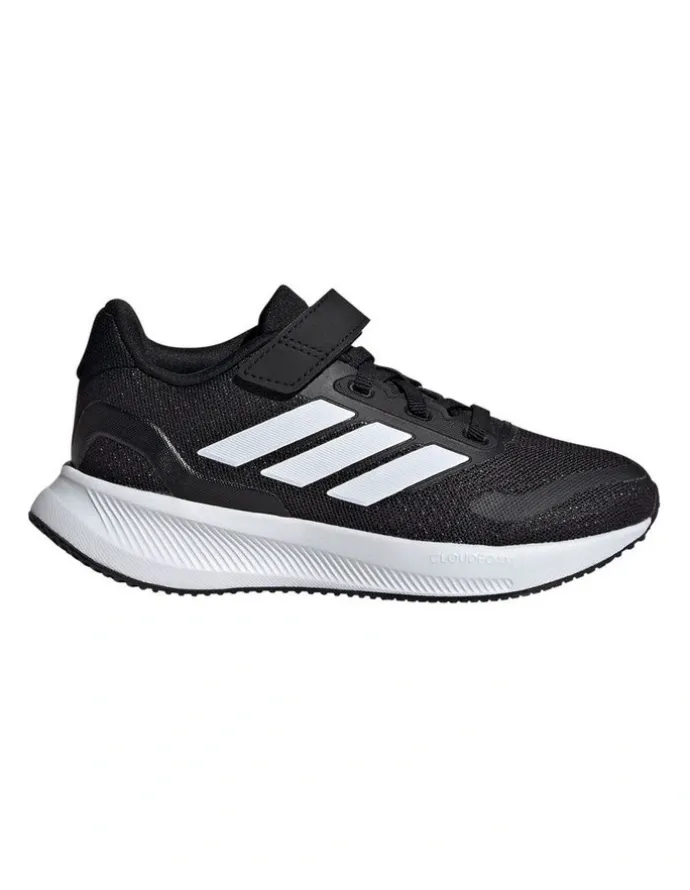 adidas Runfalcon 5 Self-Fastening Elastic Lace Pre-School Sport in Black/White
