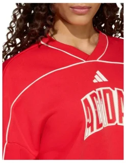 adidas Stadium Sweatshirt in Red