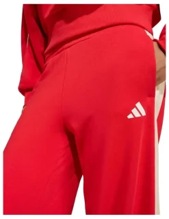 adidas Stadium Wide Leg Joggers in Red