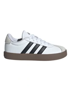 adidas Vl Court 3.0 Grade School Sneakers in Black/White