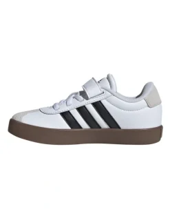 adidas Vl Court 3.0 Self-Fastening Pre-School Sneakers in Black/White