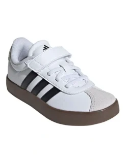 adidas Vl Court 3.0 Self-Fastening Pre-School Sneakers in Black/White