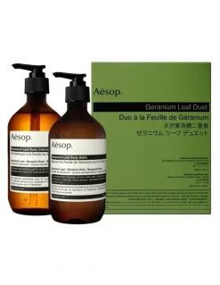 Aesop Geranium Leaf Duet Set Body Cleanser and Body Balm