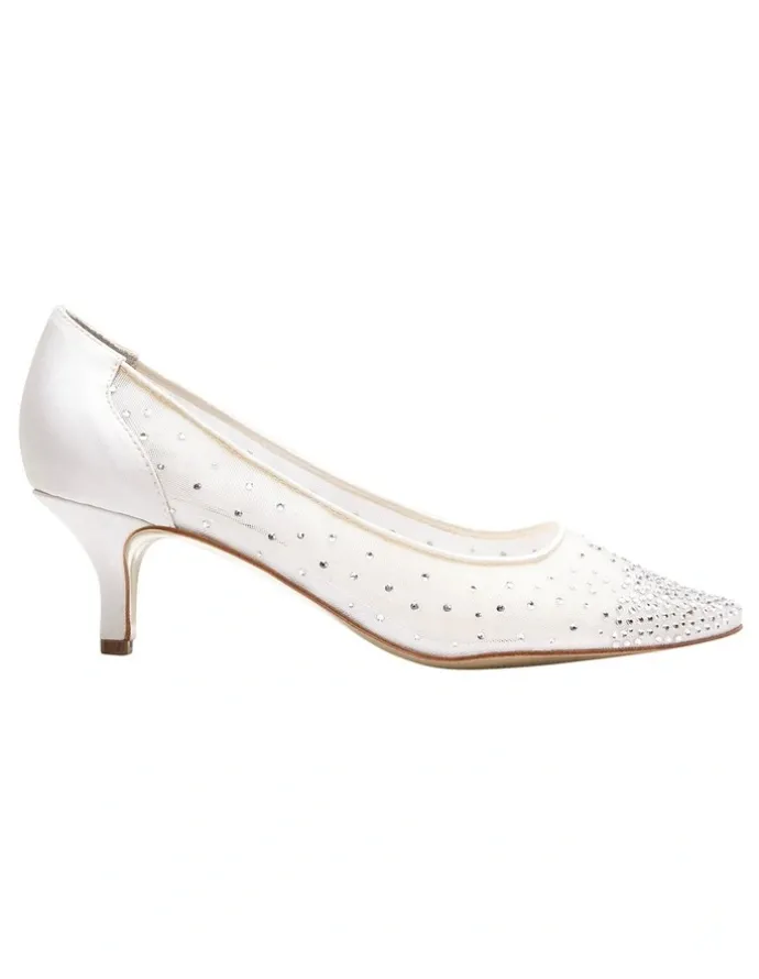 Alan Pinkus Spritz Ivory Satin Pump