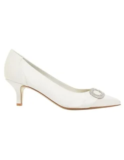 Alan Pinkus Tina Ivory Satin Heeled Shoes