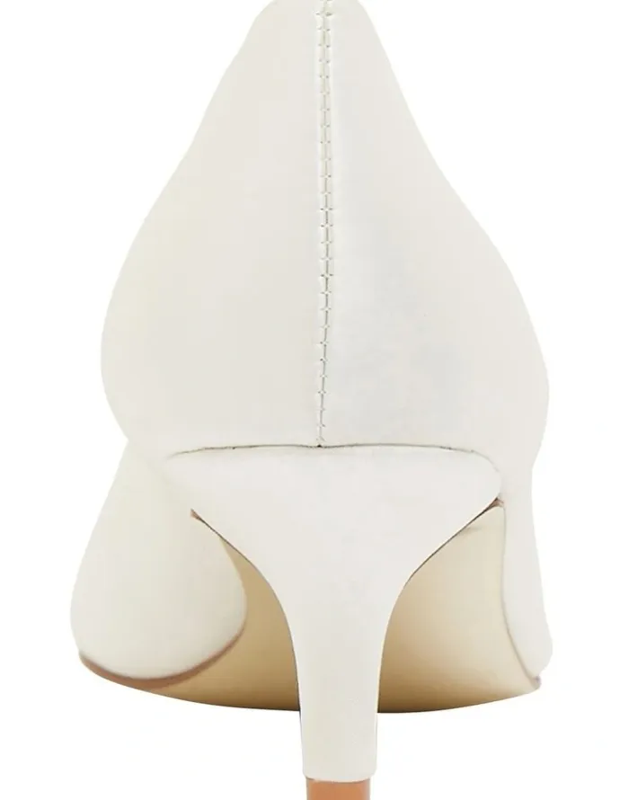 Alan Pinkus Tina Ivory Satin Heeled Shoes