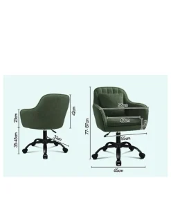 Alfordson Boucle Swivel Office Chair in Green
