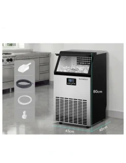 Alfordson Commercial Ice Maker Machine 45-60kg in Stainless Steel