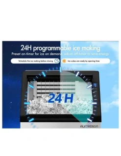 Alfordson Commercial Ice Maker Machine 45kg in Stainless Steel