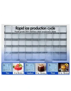 Alfordson Commercial Ice Maker Machine 45kg in Stainless Steel