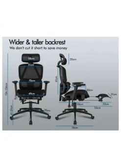 Alfordson Ergonomic Office Chair in Black