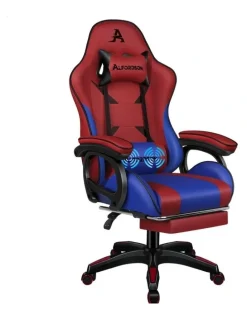 Alfordson Gaming Office Chair Racing Massage Computer Seat Footrest Leather