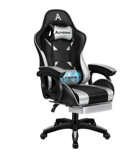 Alfordson Gaming Office Chair Racing Massage Computer Seat Footrest Leather
