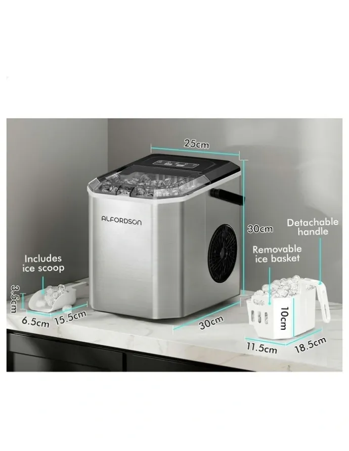 Alfordson Ice Maker Machine in With Handle in Multi