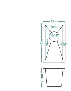 Alfordson Kitchen Sink Stainless Steel Drop in Flush Under Mount Basin 250X450MM