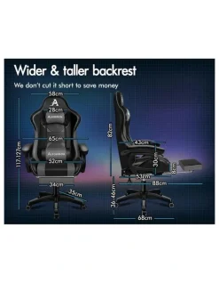 Alfordson Lambar Cushion Gaming Chair in Multi