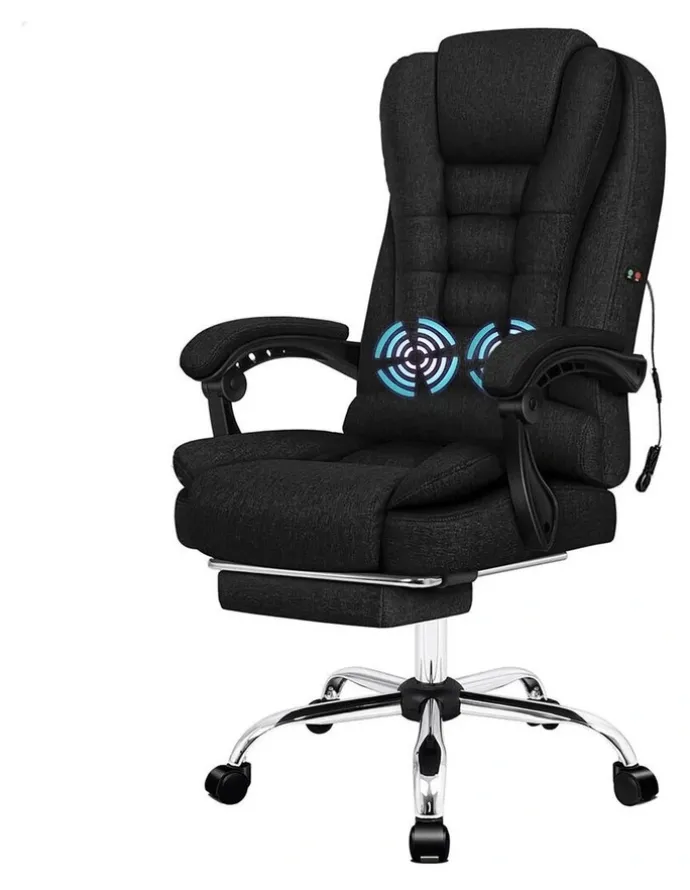 Alfordson Massage Office Chair Fabric Seat Black