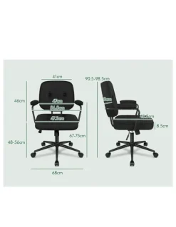 Alfordson Office Chair Ergonomic Executive Computer Work Seat Boucle White