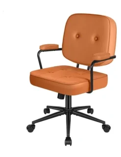 Alfordson Office Chair Ergonomic Executive Computer Work Seat PU Leather Brown