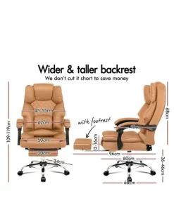 Alfordson Office Chair in Brown