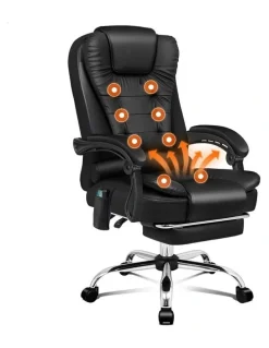 Alfordson Office Chair Massage Heated Seat Black